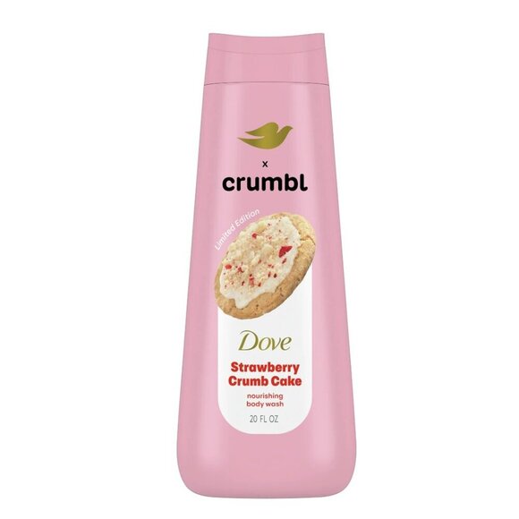 new! Dove Crumbl Moisturizing Liquid Body Wash strawberry crumb cake, 20 oz - Picture 1 of 3